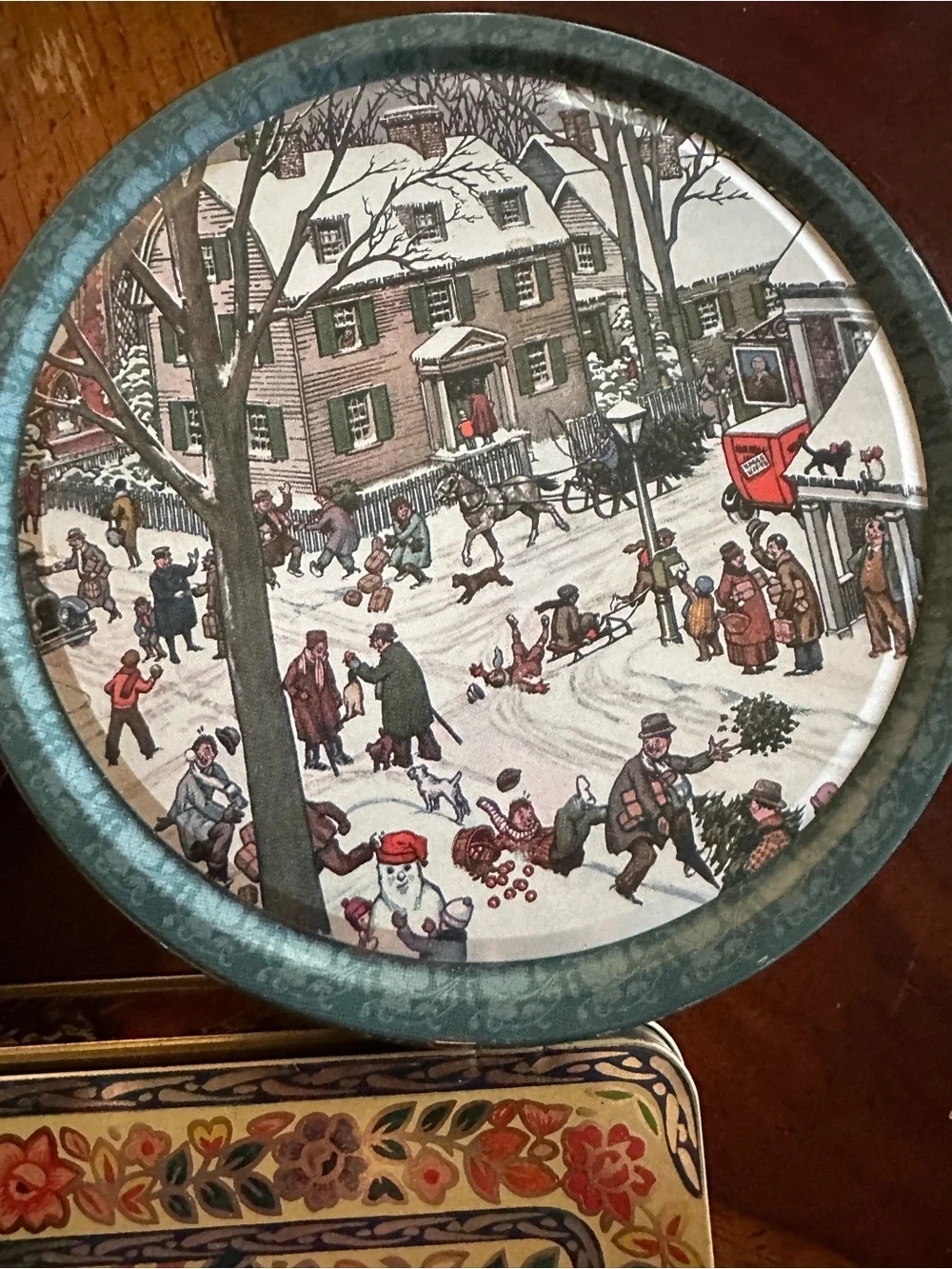 Assorted Decorative Tin Boxes - Floral, Kitten & Winter Scene
